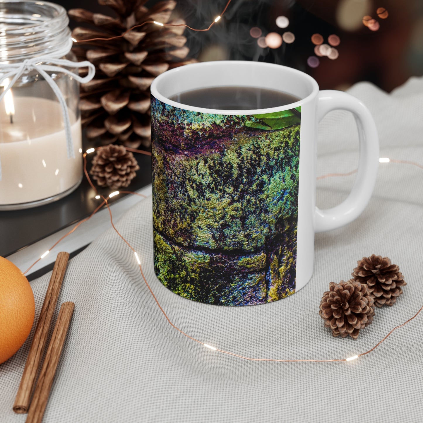 Ceramic Mug 11oz - Indonesia Art Texture